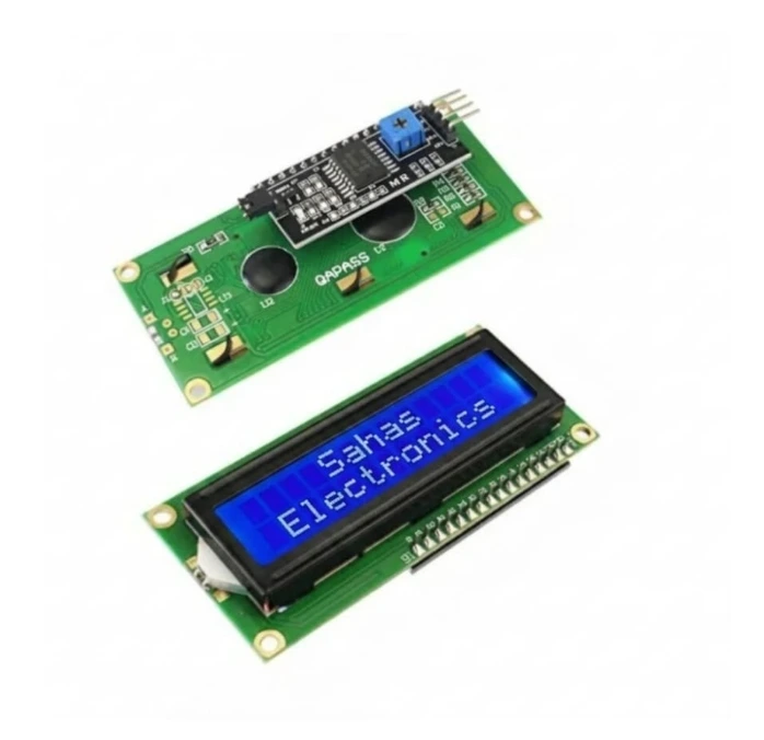 1602 (16×2) LCD Display with I2C/IIC interface – Blue Backlight